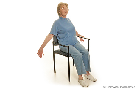 Seated exercise: Chest stretch